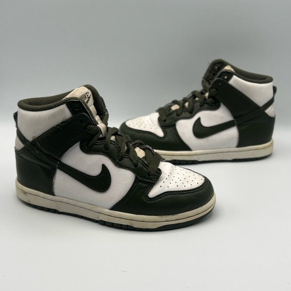 2021 Nike Dunk High Hunter Green Retro Shoes - Kids Toddler Size 13 (DD2314-105) - Picture 1 of 8